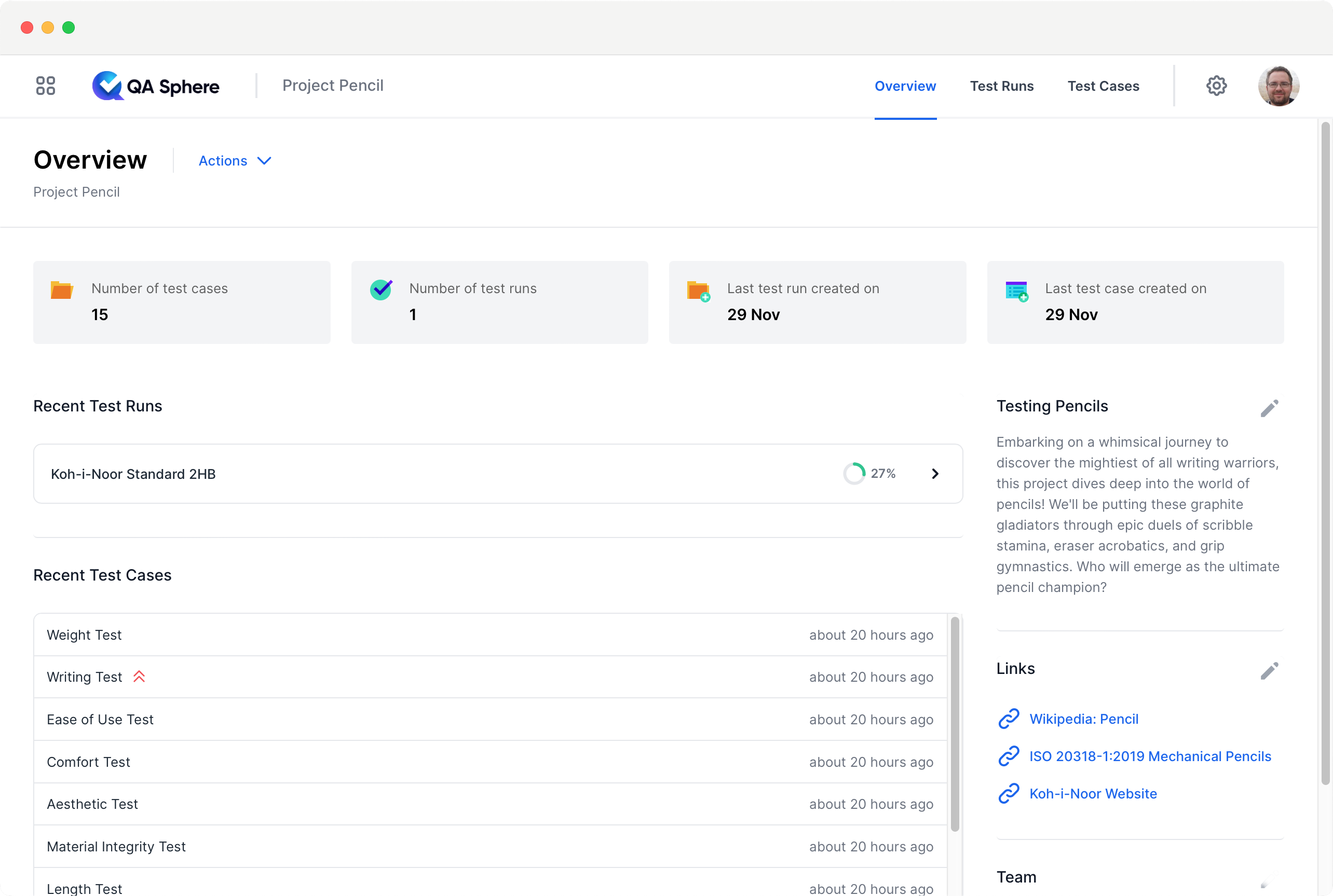 QA Sphere Screenshot